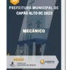 Apostila Mecânico Prefeitura de Capão Alto SC 2023