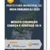 Apostila Médico Cirurgião Cabeça e Pescoço 20 H Prefeitura de Nova Friburgo RJ 2023
