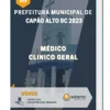 Apostila Médico Clinico Geral Prefeitura de Capão Alto SC 2023