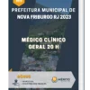 Apostila Médico Clínico Geral 20 H Prefeitura de Nova Friburgo RJ 2023