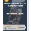 Apostila Motorista CNH C Prefeitura de Blumenau SC 2023