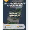 Apostila Motorista Categoria D Prefeitura de Canarana MT 2023