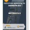 Apostila Motorista D Prefeitura de Sarandi PR 2023