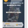 Apostila Motorista SAMU Prefeitura de Blumenau SC 2023