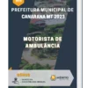 Apostila Motorista de Ambulância Prefeitura de Canarana MT 2023