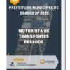 Apostila Motorista de Transportes Pesados Prefeitura de Osasco SP 2023