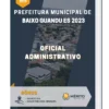 Apostila Oficial Administrativo Prefeitura de Baixo Guandu ES 2023