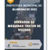 Apostila Operador De Máquinas Trator De Roçada Prefeitura de Blumenau SC 2023