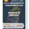 Apostila Operador de Máquinas Prefeitura de Benedito Novo SC 2023