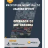 Apostila Operador de Motosserra Prefeitura de Ubatuba SP 2023