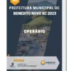 Apostila Operário Prefeitura de Benedito Novo SC 2023