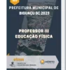 Apostila Professor III Educação Física Prefeitura de Biguaçu SC 2023