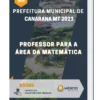 Apostila Professor para a Área da Matemática Prefeitura de Canarana MT 2023