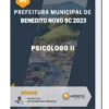 Apostila Psicólogo II Prefeitura de Benedito Novo SC 2023