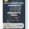 Apostila Secretário de Escola Prefeitura de Ubatuba SP 2023