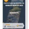 Apostila Servente Esporte Prefeitura de Benedito Novo SC 2023