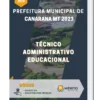 Apostila Técnico Administrativo Educacional Prefeitura de Canarana MT 2023