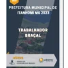Apostila Trabalhador Braçal Prefeitura de Itanhomi MG 2023