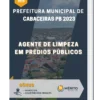 Apostila Agente de Limpeza em Prédios Públicos Prefeitura de Cabaceiras PB 2023