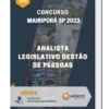 Apostila Analista Legislativo Gestão de Pessoas Concurso Mairiporã SP 2023