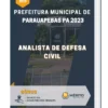 Apostila Analista de Defesa Civil Prefeitura de Parauapebas PA 2023