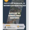 Apostila Auxiliar De Consultório Dentário Prefeitura de Rio Bonito do Iguaçu PR 2023