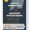 Apostila Auxiliar De Serviços Gerais Concurso Munhoz MG 2023