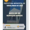 Apostila Auxiliar De Serviços Gerais Prefeitura de Israelândia GO 2023