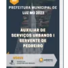 Apostila Auxiliar De Serviços Urbanos I Servente De Pedreiro Prefeitura de Luz MG 2023