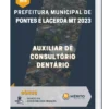 Apostila Auxiliar de Consultório Dentário Prefeitura de Pontes e Lacerda MT 2023