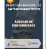 Apostila Auxiliar de Contabilidade Prefeitura de Salto do Itararé PR 2023