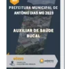 Apostila Auxiliar de Saúde Bucal Prefeitura de Antônio Dias MG 2023