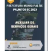 Apostila Auxiliar de Serviços Gerais Prefeitura de Palmitos SC 2023