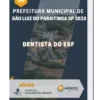 Apostila Dentista do ESF Prefeitura São Luiz do Paraitinga SP 2023