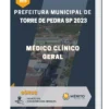 Apostila Médico Clínico Geral Prefeitura de Torre de Pedra SP 2023