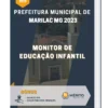 Apostila Monitor De Educação Infantil Prefeitura de Marilac MG 2023