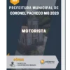 Apostila Motorista Prefeitura de Coronel Pacheco MG 2023