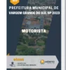 Apostila Motorista Prefeitura de Vargem Grande do Sul SP 2023
