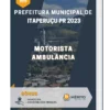 Apostila Motorista Ambulância Prefeitura de Itaperuçu PR 2023
