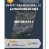 Apostila Motorista I Prefeitura de Antônio Dias MG 2023
