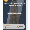 Apostila Nutricionista Prefeitura de Andirá PR 2023