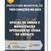 Apostila Oficial De Obras E Manutenção Operador De Usina De Asfalto Prefeitura de Três Corações MG 2023