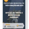 Apostila Oficial De Obras E Manutenção Pedreiro Prefeitura de Três Corações MG 2023