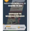 Apostila Operador de Máquinas Pesadas Prefeitura de Marumbí PR 2023