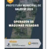Apostila Operador de Máquinas Pesadas Prefeitura de Sales SP 2023