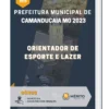 Apostila Orientador De Esporte E Lazer Prefeitura de Camanducaia MG 2023