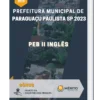 Apostila PEB II Inglês Prefeitura de Paraguaçu Paulista SP 2023