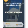 Apostila Porteiro Servente Prefeitura de Israelândia GO 2023