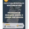Apostila Professor De Educação Básica II Língua Portuguesa Prefeitura de Monte Mor SP 2023