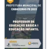 Apostila Professor de Educação Básica I Educação Infantil Prefeitura de Cabaceiras PB 2023